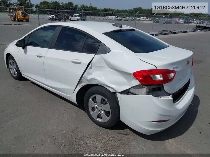 2017 Chevrolet Cruze Ls Auto VIN: 1G1BC5SM4H7120912 Lot: 45690844
