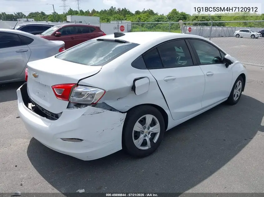 2017 Chevrolet Cruze Ls Auto VIN: 1G1BC5SM4H7120912 Lot: 45690844