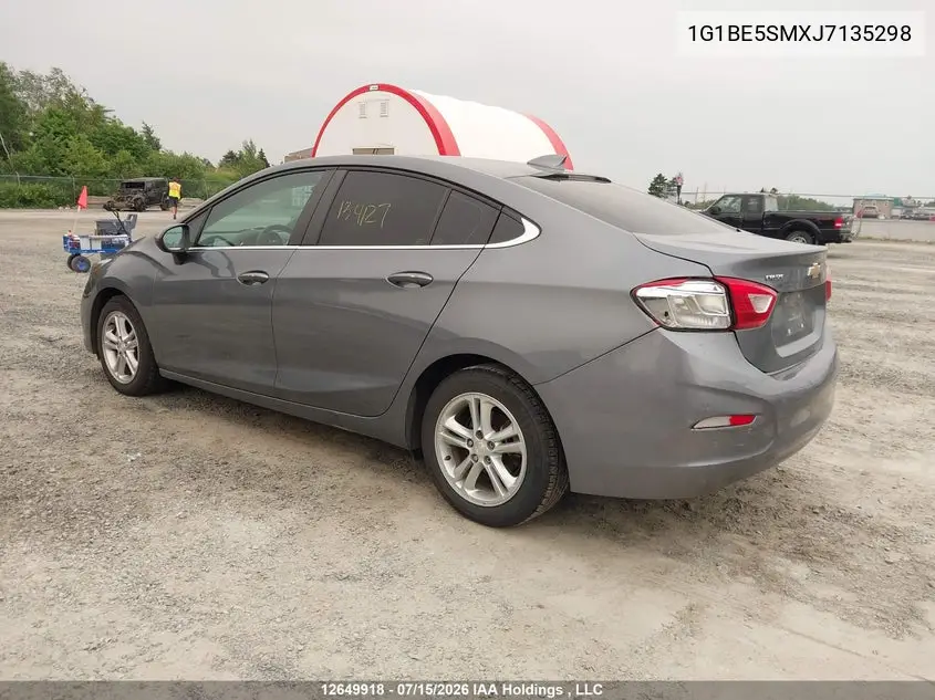 2018 Chevrolet Cruze Lt VIN: 1G1BE5SMXJ7135298 Lot: 12649918