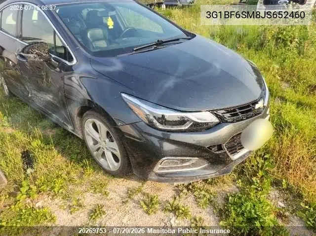 2018 Chevrolet Cruze Premier VIN: 3G1BF6SM8JS652460 Lot: 20269753