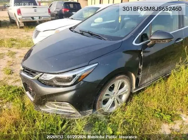 2018 Chevrolet Cruze Premier VIN: 3G1BF6SM8JS652460 Lot: 20269753