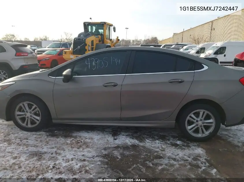 1G1BE5SMXJ7242447 2018 Chevrolet Cruze Lt Auto