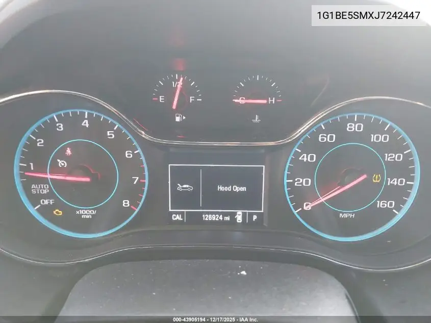 1G1BE5SMXJ7242447 2018 Chevrolet Cruze Lt Auto