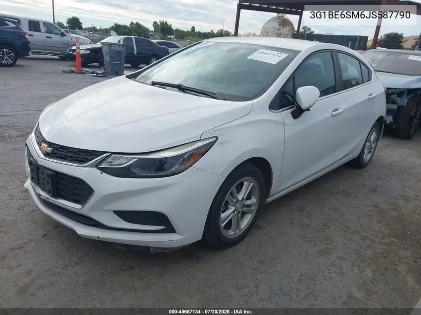 2018 Chevrolet Cruze Lt Auto VIN: 3G1BE6SM6JS587790 Lot: 45667134