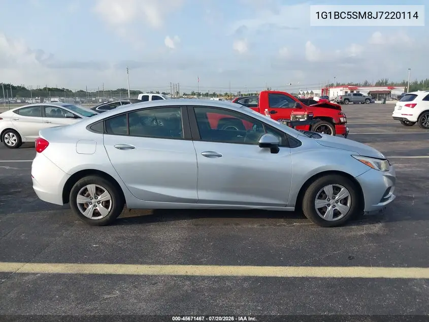 2018 Chevrolet Cruze Ls Auto VIN: 1G1BC5SM8J7220114 Lot: 45671467
