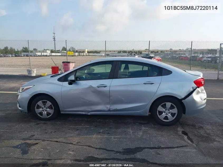 2018 Chevrolet Cruze Ls Auto VIN: 1G1BC5SM8J7220114 Lot: 45671467