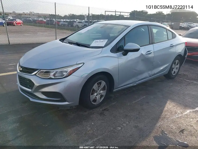 2018 Chevrolet Cruze Ls Auto VIN: 1G1BC5SM8J7220114 Lot: 45671467