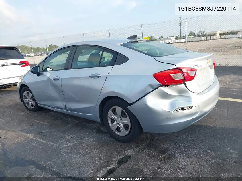 2018 Chevrolet Cruze Ls Auto VIN: 1G1BC5SM8J7220114 Lot: 45671467