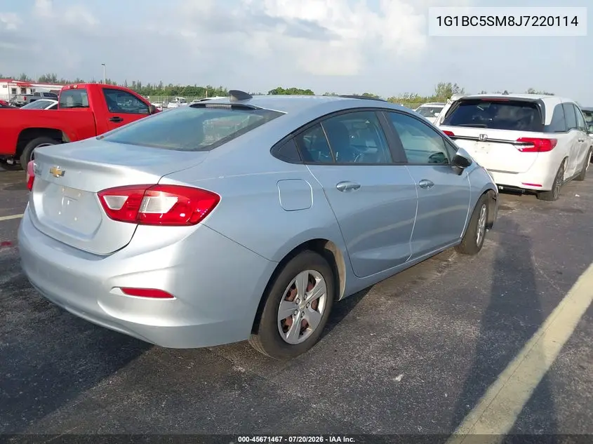 2018 Chevrolet Cruze Ls Auto VIN: 1G1BC5SM8J7220114 Lot: 45671467
