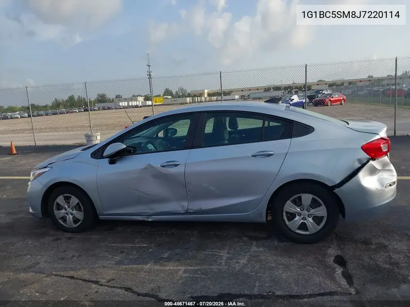 2018 Chevrolet Cruze Ls Auto VIN: 1G1BC5SM8J7220114 Lot: 45671467