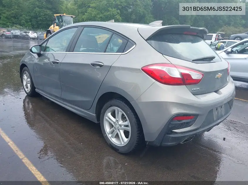 2018 Chevrolet Cruze Lt Manual VIN: 3G1BD6SM6JS522425 Lot: 45688177