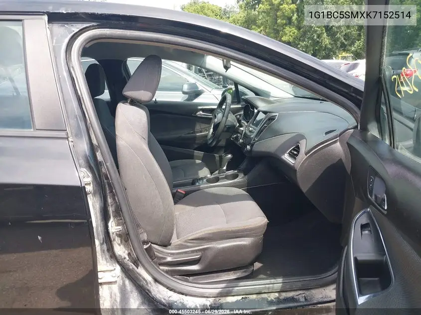 2019 Chevrolet Cruze Ls VIN: 1G1BC5SMXK7152514 Lot: 45503245