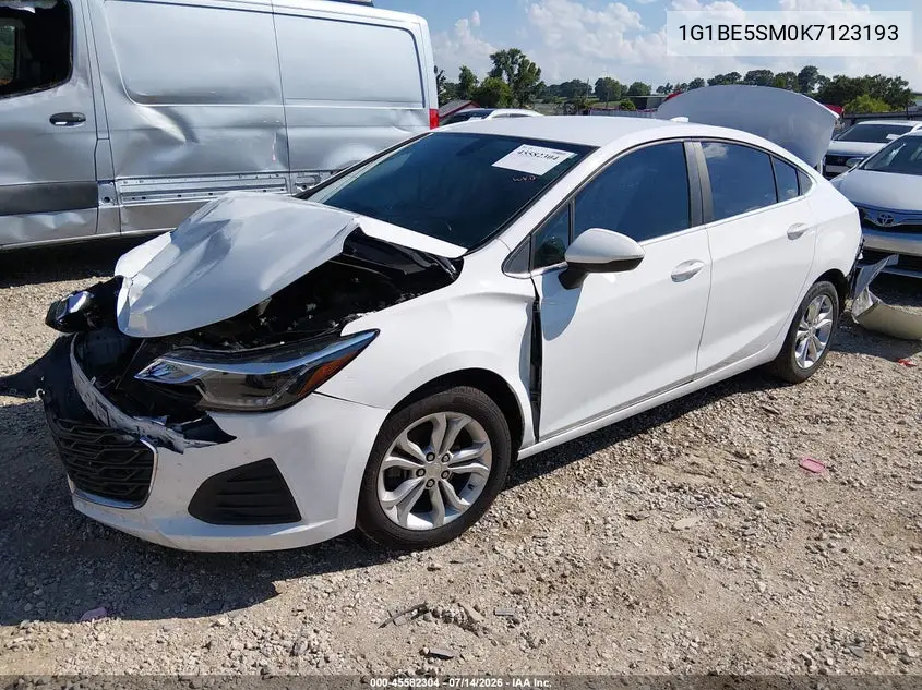 2019 Chevrolet Cruze Lt VIN: 1G1BE5SM0K7123193 Lot: 45582304