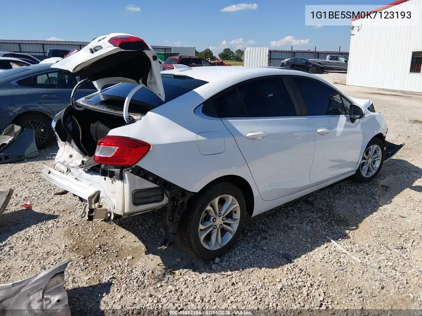 2019 Chevrolet Cruze Lt VIN: 1G1BE5SM0K7123193 Lot: 45582304