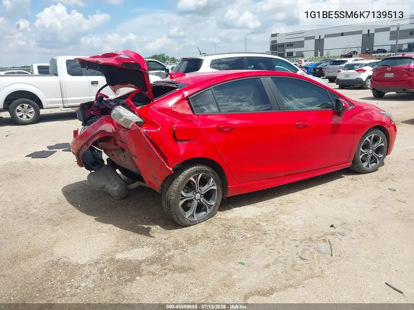 2019 Chevrolet Cruze Lt VIN: 1G1BE5SM6K7139513 Lot: 45599855