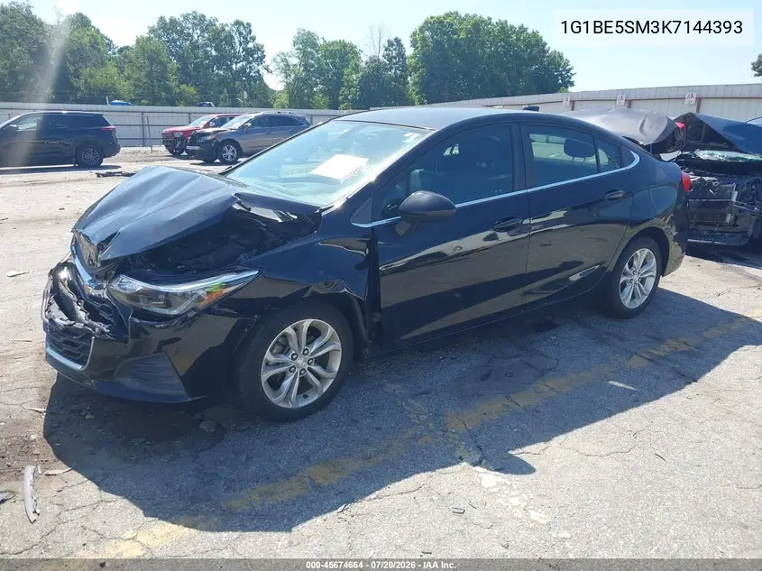 2019 Chevrolet Cruze Lt VIN: 1G1BE5SM3K7144393 Lot: 45674664
