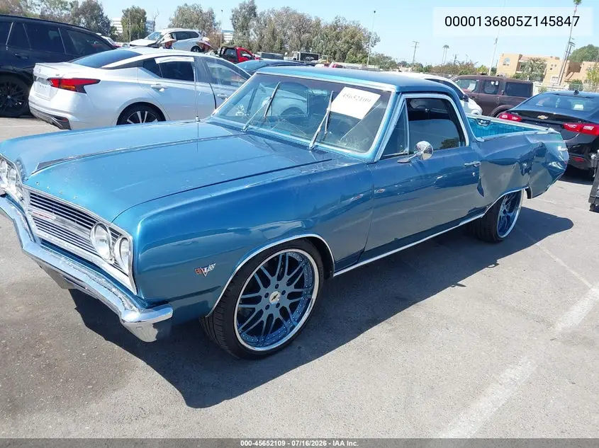 1965 Chevrolet El Camino VIN: 0000136805Z145847 Lot: 45652109