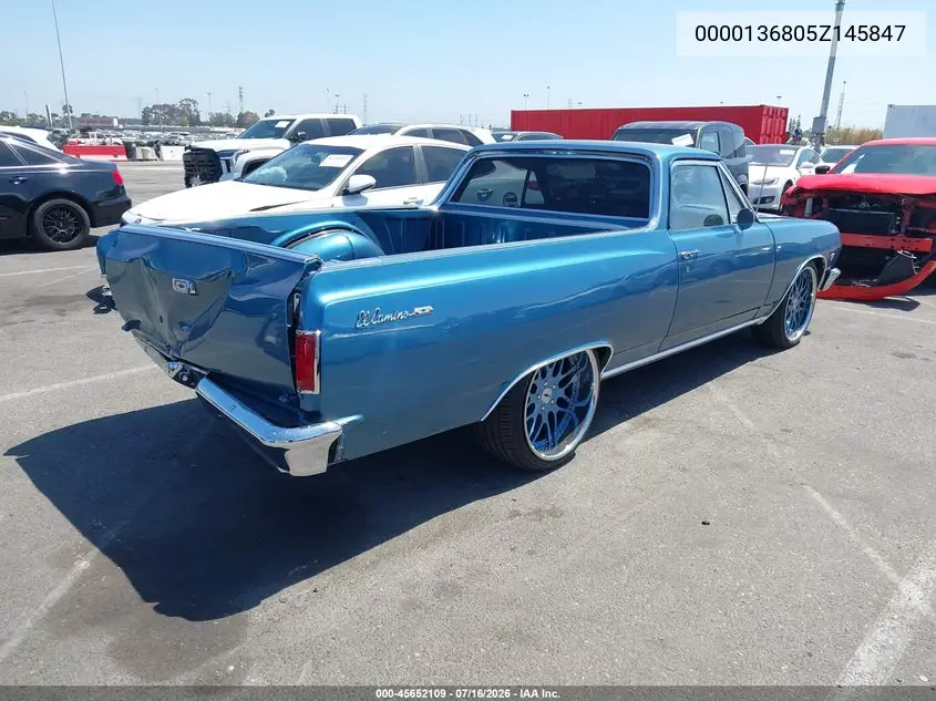 1965 Chevrolet El Camino VIN: 0000136805Z145847 Lot: 45652109