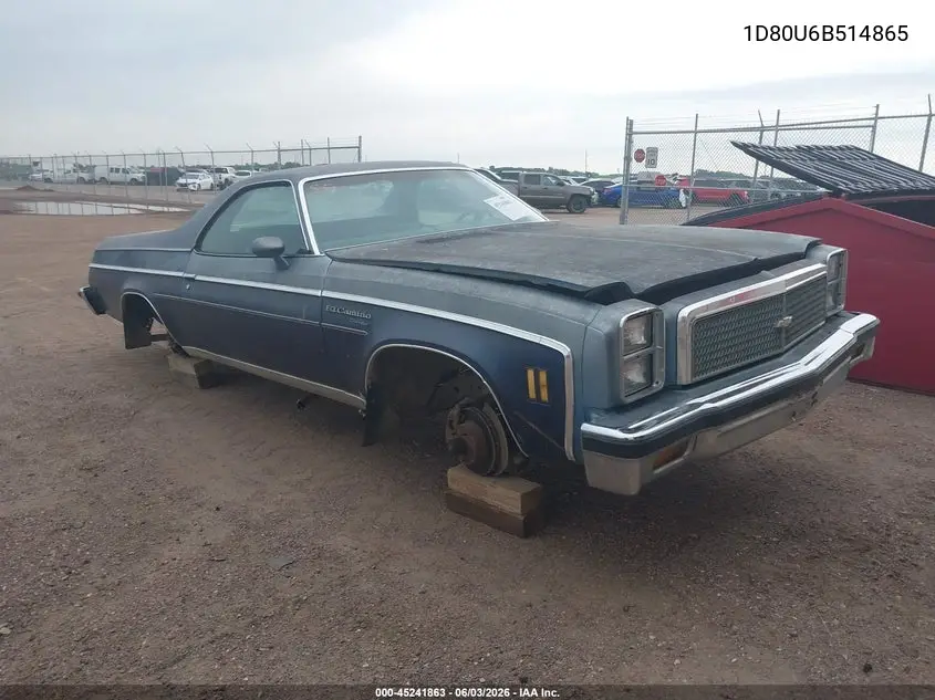1976 Chevrolet El Camino VIN: 1D80U6B514865 Lot: 45241863