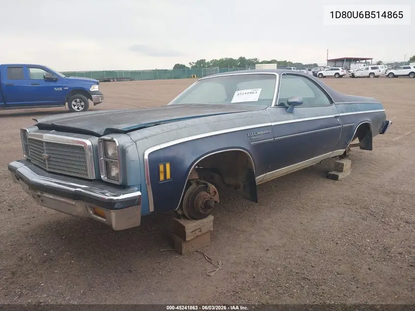 1976 Chevrolet El Camino VIN: 1D80U6B514865 Lot: 45241863