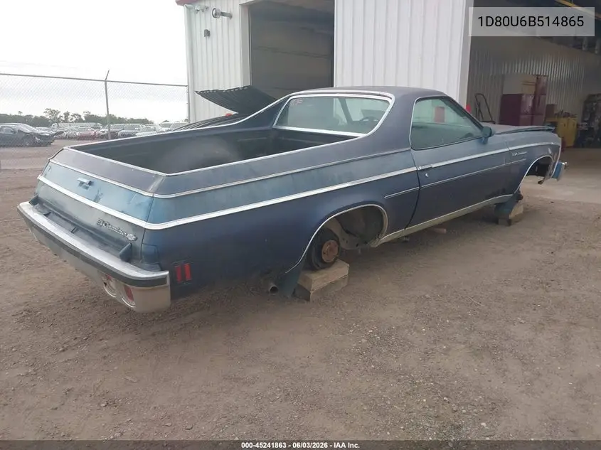 1976 Chevrolet El Camino VIN: 1D80U6B514865 Lot: 45241863