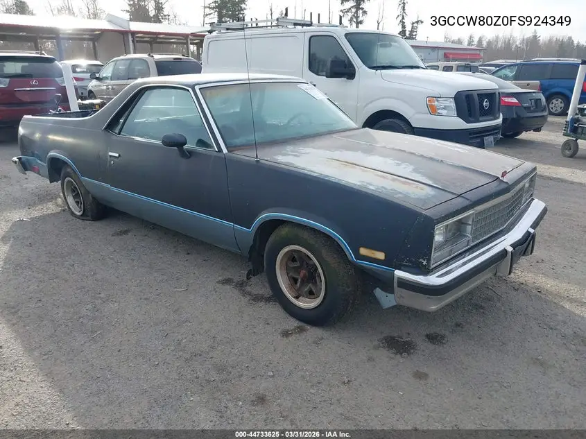 1985 Chevrolet El Camino VIN: 3GCCW80Z0FS924349 Lot: 44733625