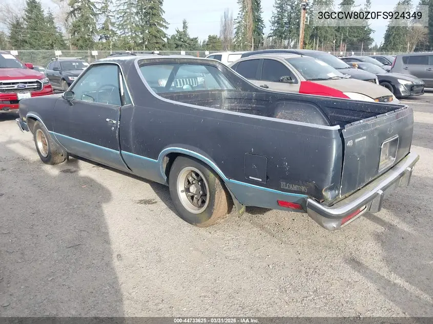 1985 Chevrolet El Camino VIN: 3GCCW80Z0FS924349 Lot: 44733625