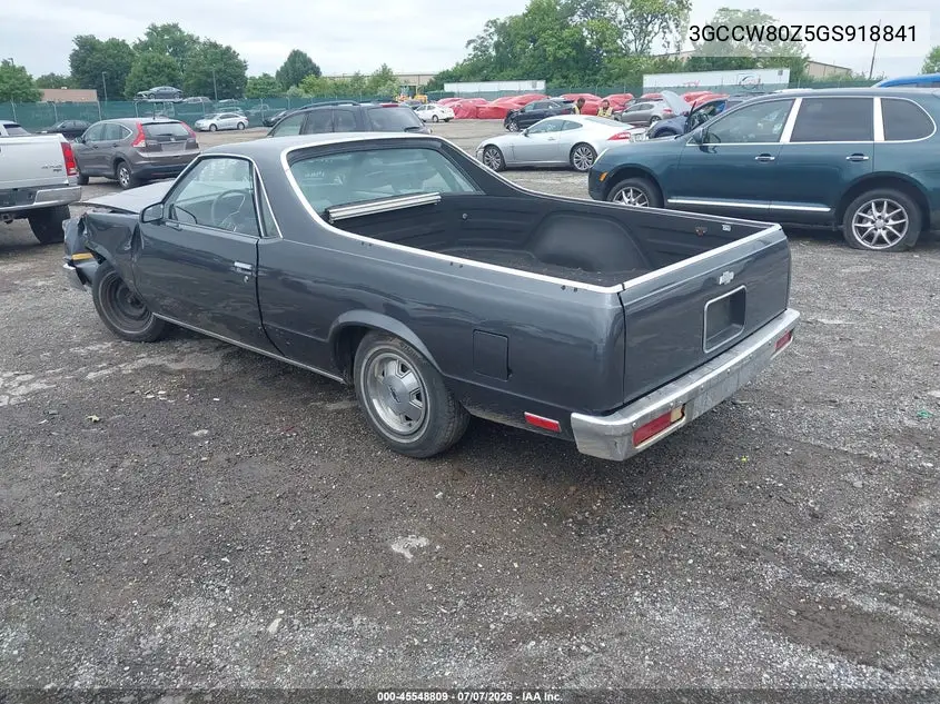 1986 Chevrolet El Camino VIN: 3GCCW80Z5GS918841 Lot: 45548809