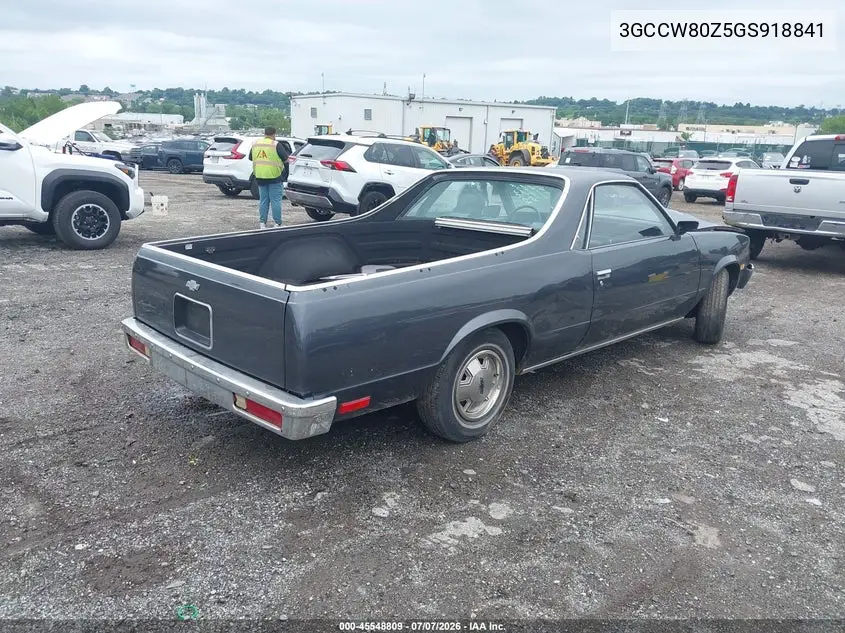 1986 Chevrolet El Camino VIN: 3GCCW80Z5GS918841 Lot: 45548809