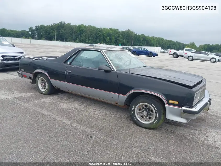 1986 Chevrolet El Camino VIN: 3GCCW80H3GS904198 Lot: 45587312