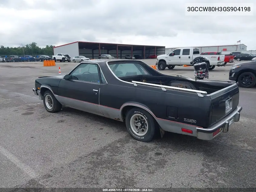 1986 Chevrolet El Camino VIN: 3GCCW80H3GS904198 Lot: 45587312
