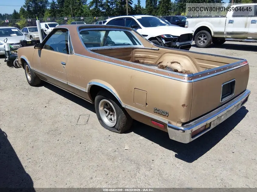 1987 Chevrolet El Camino VIN: 3GCCW80H0HS904645 Lot: 45431599