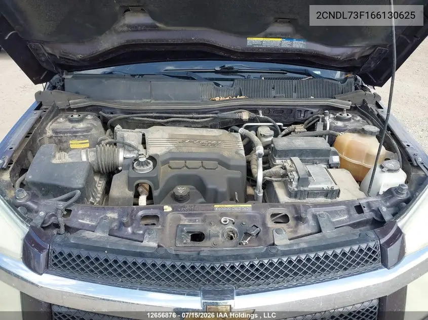 2006 Chevrolet Equinox Lt VIN: 2CNDL73F166130625 Lot: 12656876x