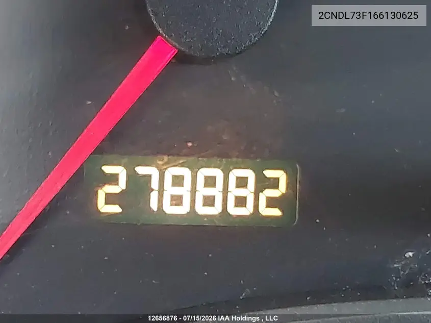 2006 Chevrolet Equinox Lt VIN: 2CNDL73F166130625 Lot: 12656876x