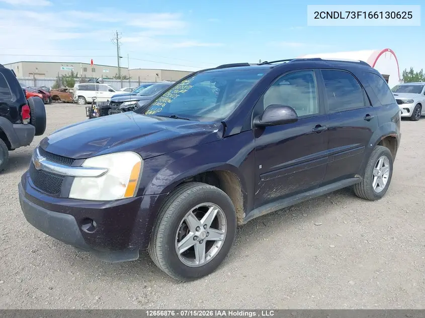 2006 Chevrolet Equinox Lt VIN: 2CNDL73F166130625 Lot: 12656876x