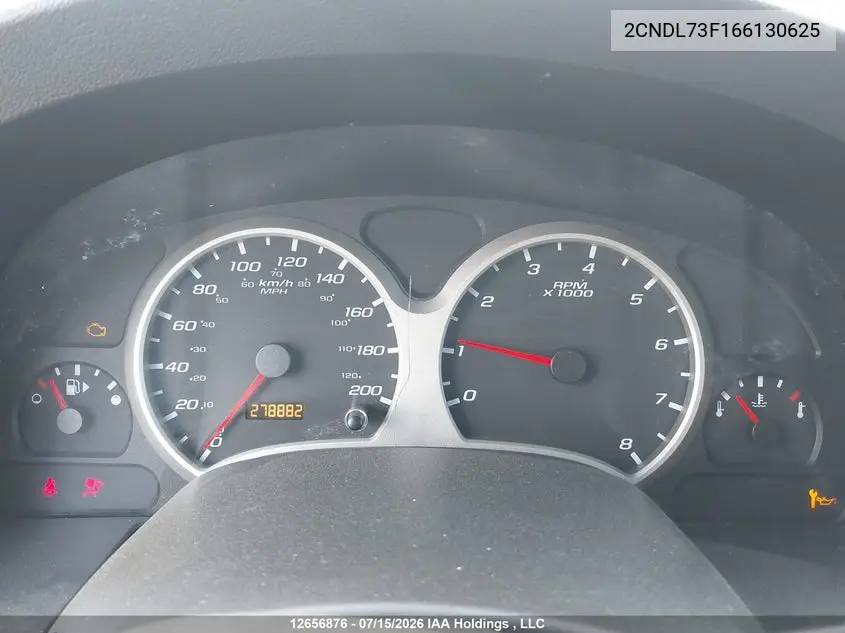 2006 Chevrolet Equinox Lt VIN: 2CNDL73F166130625 Lot: 12656876x