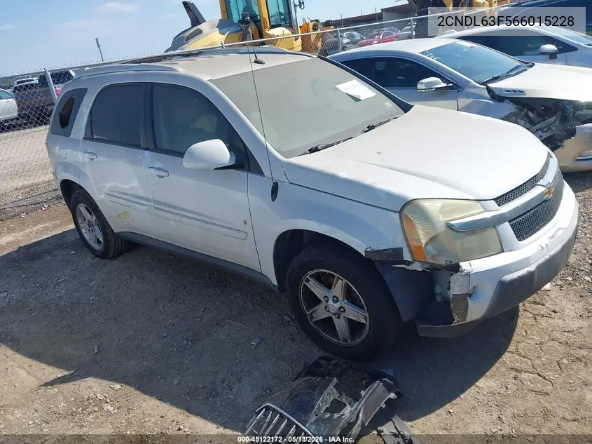 2006 Chevrolet Equinox Lt VIN: 2CNDL63F566015228 Lot: 45122172