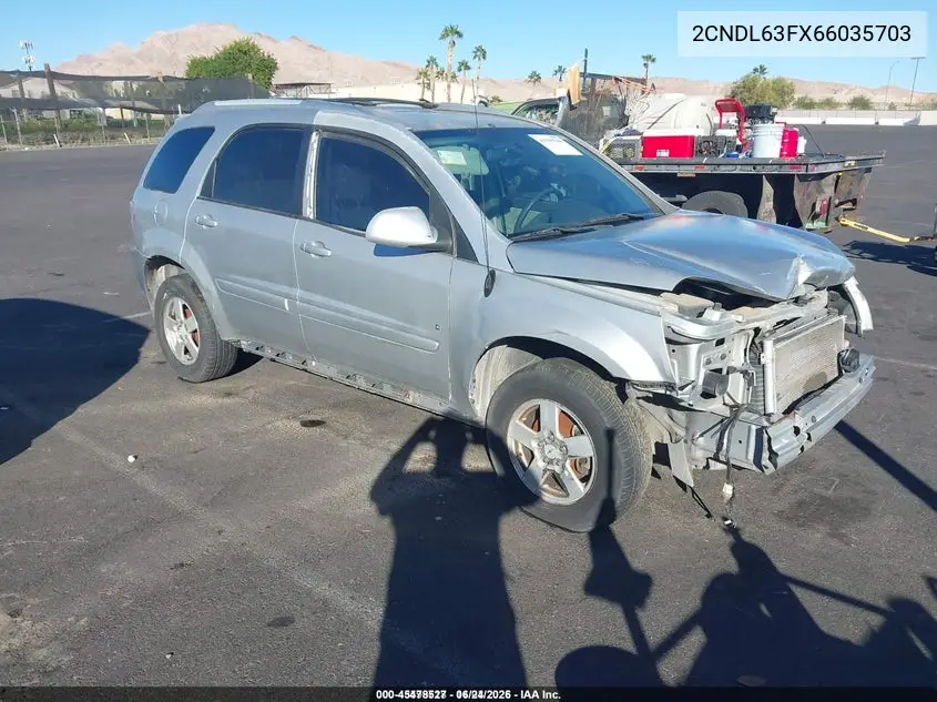 2CNDL63FX66035703 2006 Chevrolet Equinox Lt