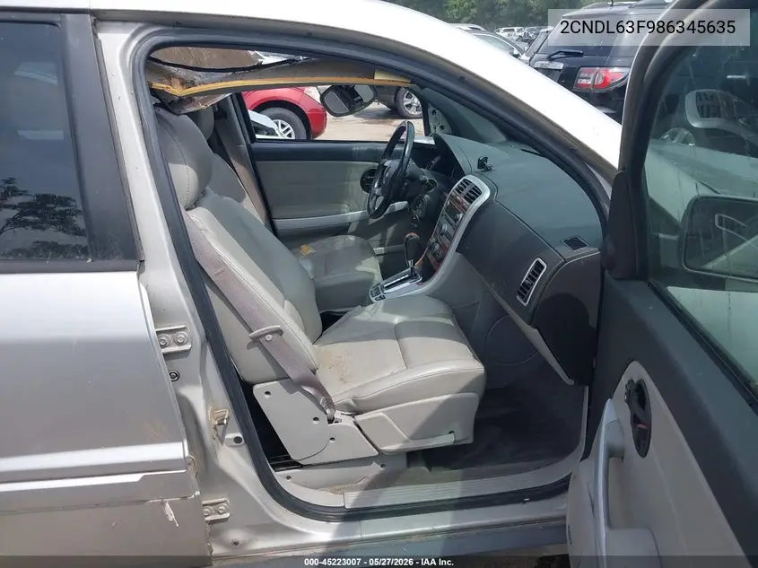 2008 Chevrolet Equinox Lt VIN: 2CNDL63F986345635 Lot: 45223007