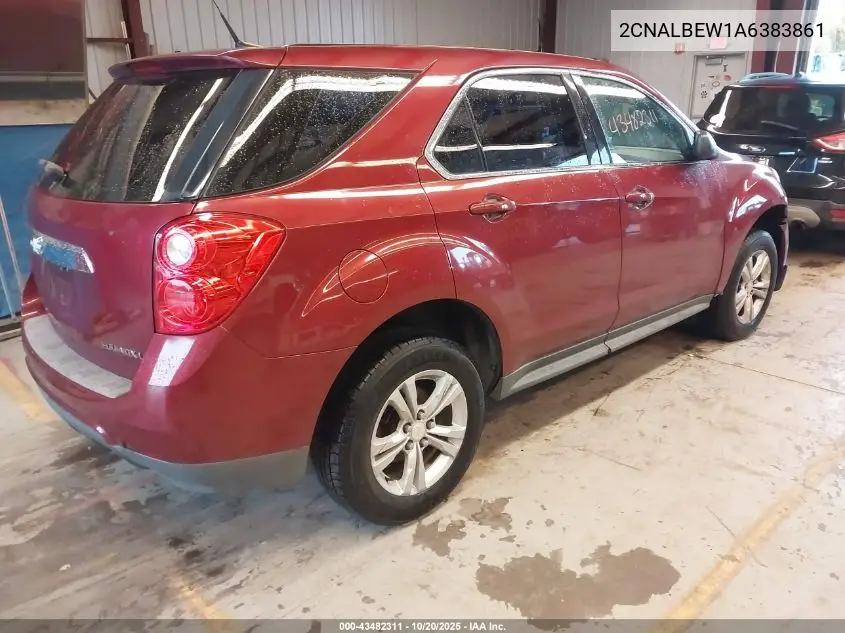 2CNALBEW1A6383861 2010 Chevrolet Equinox Ls