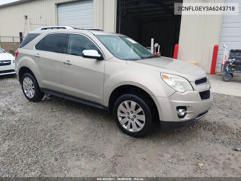 2CNFLGEY3A6243718 2010 Chevrolet Equinox Ltz