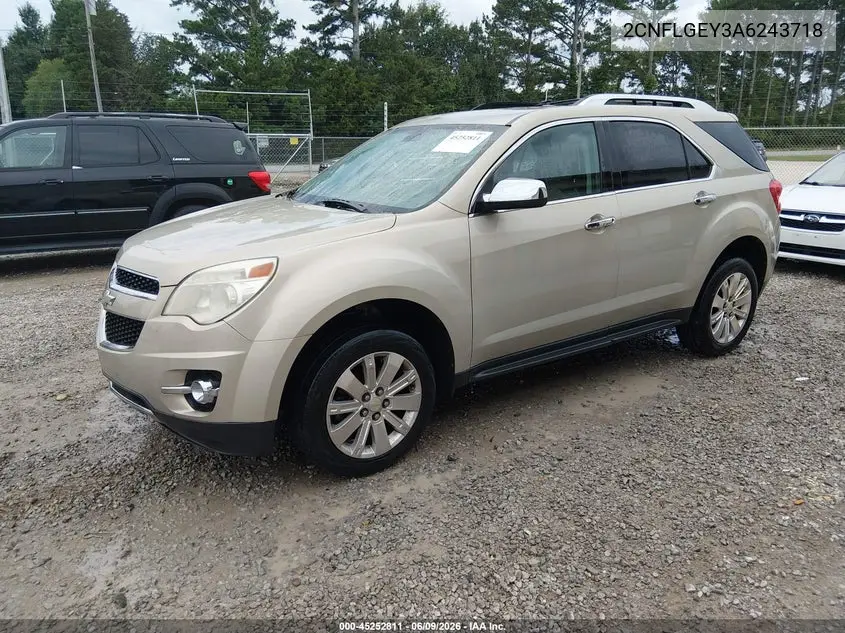 2CNFLGEY3A6243718 2010 Chevrolet Equinox Ltz