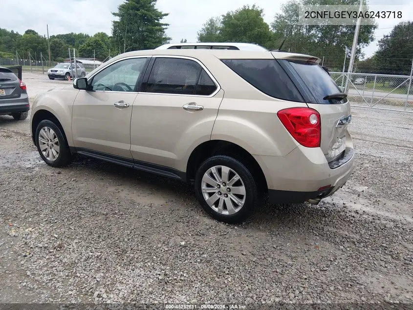 2CNFLGEY3A6243718 2010 Chevrolet Equinox Ltz