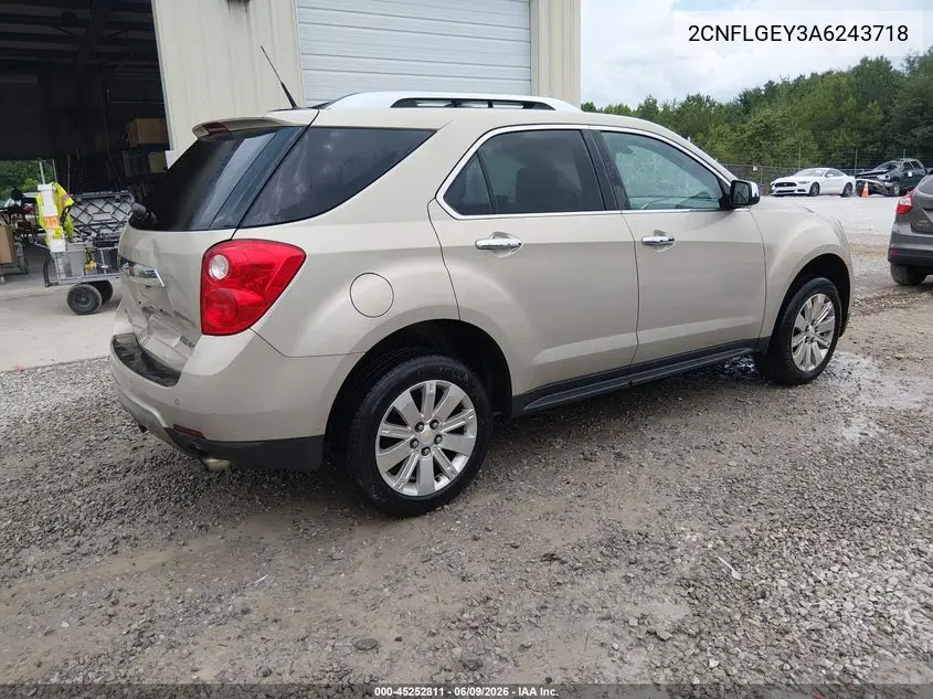 2CNFLGEY3A6243718 2010 Chevrolet Equinox Ltz