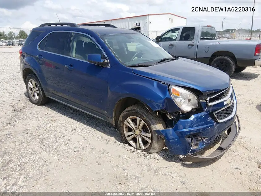 2010 Chevrolet Equinox Lt VIN: 2CNALDEW1A6220316 Lot: 45646059