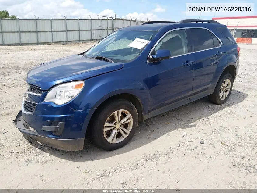 2010 Chevrolet Equinox Lt VIN: 2CNALDEW1A6220316 Lot: 45646059