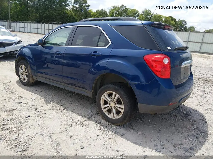 2010 Chevrolet Equinox Lt VIN: 2CNALDEW1A6220316 Lot: 45646059