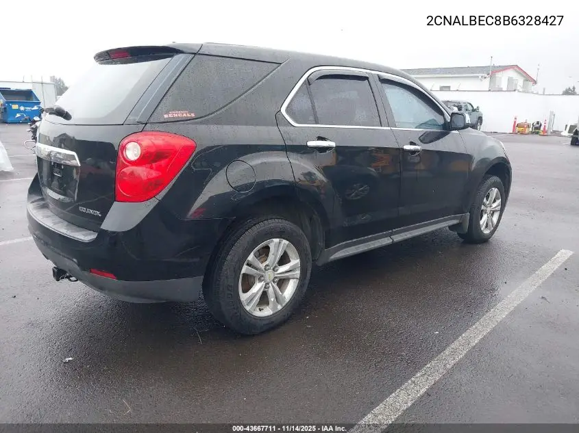 2CNALBEC8B6328427 2011 Chevrolet Equinox Ls