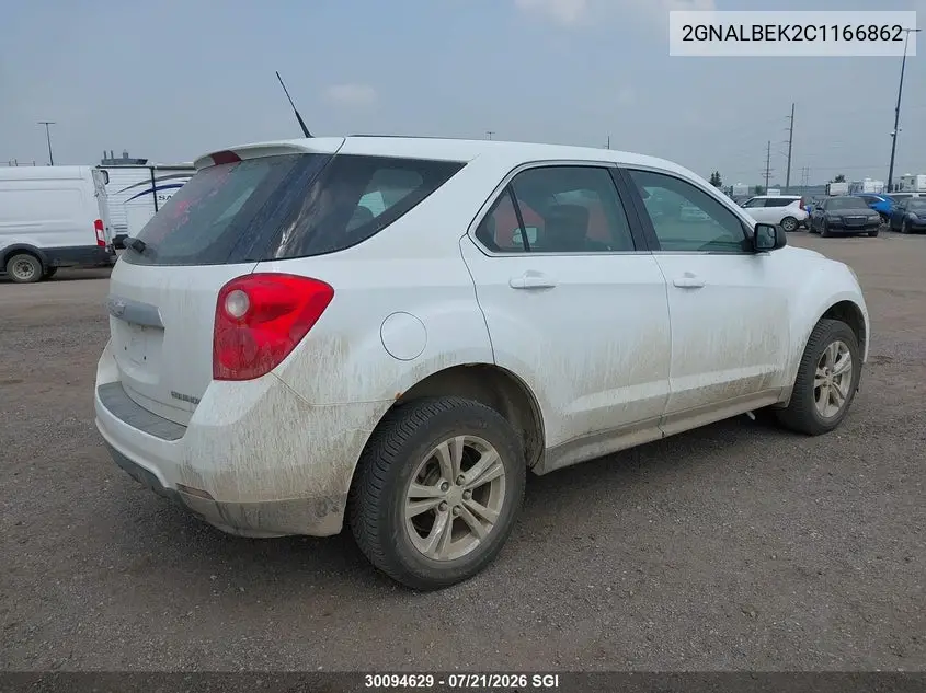 2012 Chevrolet Equinox Ls VIN: 2GNALBEK2C1166862 Lot: 30094629