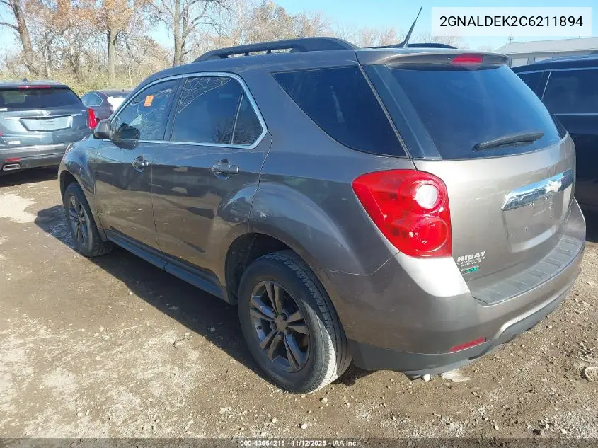 2GNALDEK2C6211894 2012 Chevrolet Equinox 1Lt